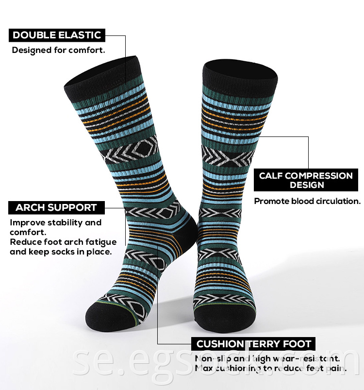 Striped Mid Compression Sport Socks